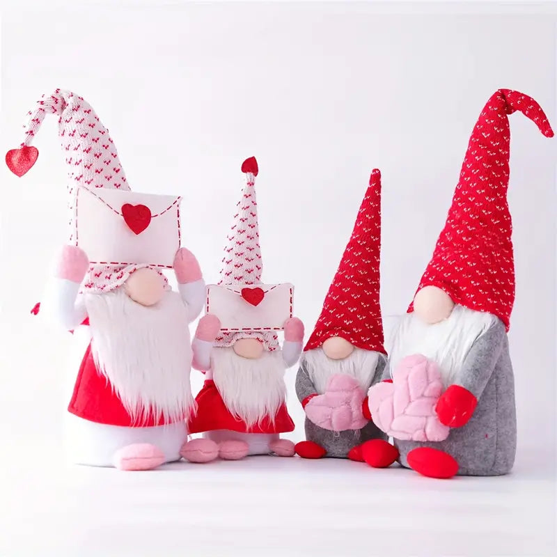 Valentine's Day Gnome Plush Doll Decorations - Set of 2-2