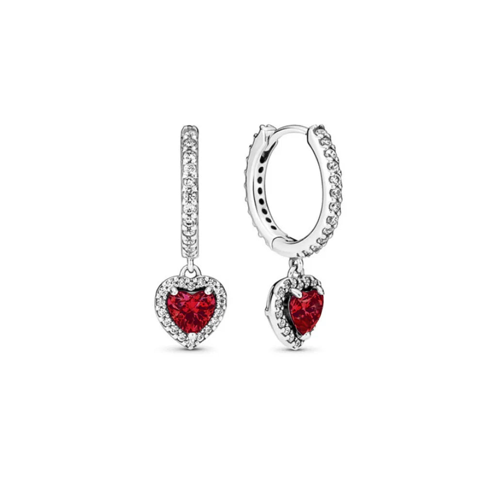 Valentine's Day Sapphire Earrings (Red)-0