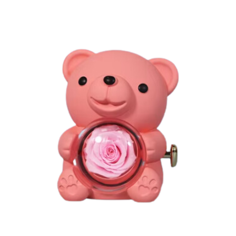 Eternal Rose Teddy Bear Jewelry Box Gift-1